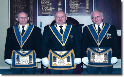 Kevin Wadhams, Keith Wadhams, Brian Wadhams
Aldermaston Lodge L2760 In The Register Of The United Grand Lodge Of England